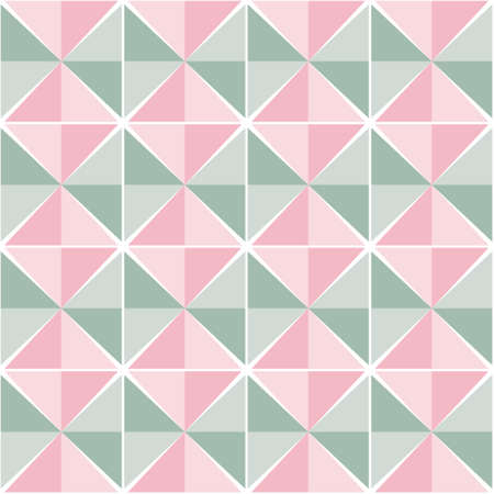 Light color seamless background. Consists of pinkish and greenish triangles. Can be used for fabrics, wallpapers, web design and more.のイラスト素材
