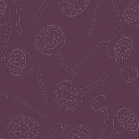 Seamless Lotus pattern. Can be used for postcards, invitations, advertising, web, textile and other.のイラスト素材