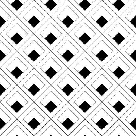 Monochrome square seamless pattern. Vector illustration can be used for fabrics, textile, web, invitation, card.のイラスト素材