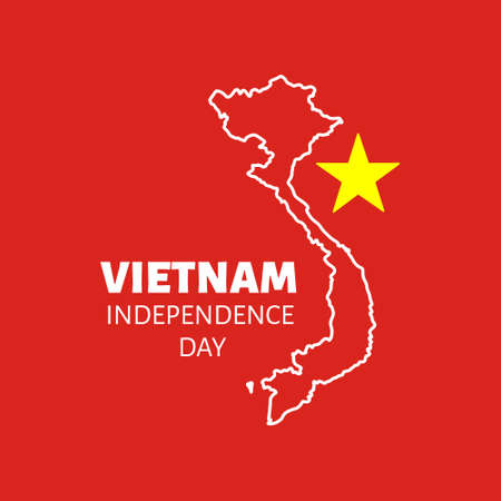 Vector illustration on the theme of Vietnam Independence Day on September 2.のイラスト素材