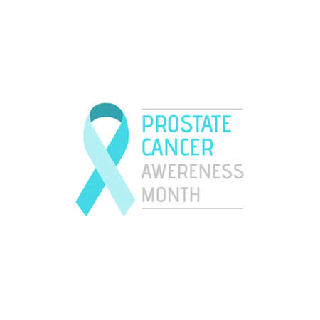 Blue ribbon. Prostate cancer awareness symbol. National Prostate cancer awareness month.のイラスト素材
