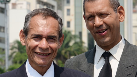 Smiling Older Business Men