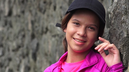 Pretty Smiling Teen Girlの写真素材