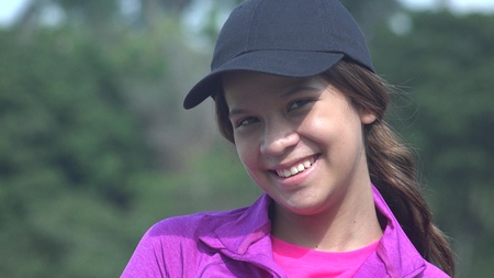 Sporty Female Teen Or Athletic Girlの写真素材