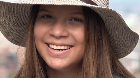 Teen Girl With Pretty Faceの写真素材