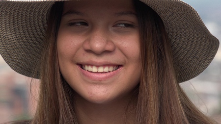 Pretty Teen Girl Smilingの写真素材