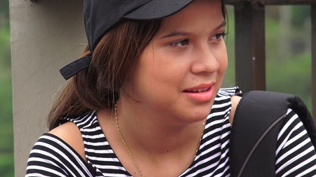 Young Female Hispanic Studentの写真素材