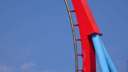 Tracks And Rail Of Roller Coasterの写真素材