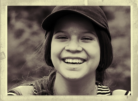 Teen Girl Vintage Photoの写真素材