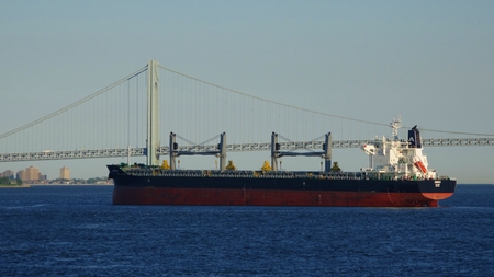 Cargo Ship In Oceanのeditorial素材