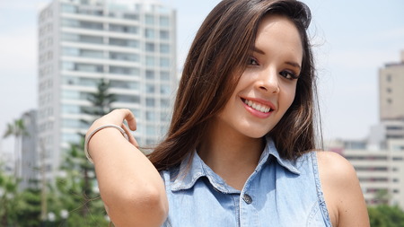 Happy Urban Teen Girlの写真素材