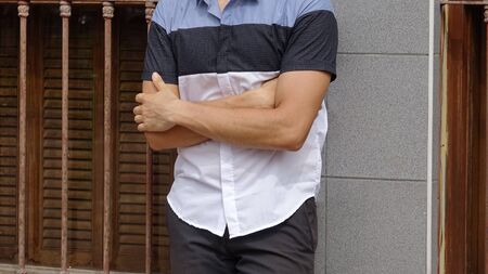 Male Torso Crossed Armsの写真素材