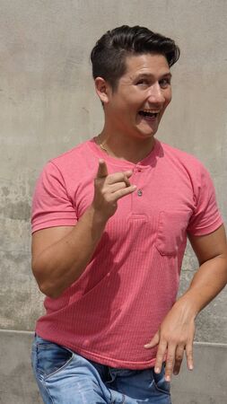 Goofy Man Pointing