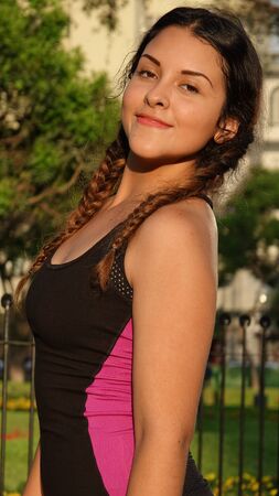 Fit Slender Female Teenの写真素材