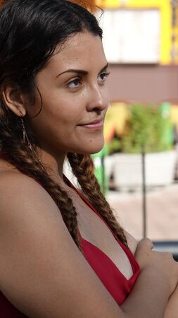 Unemotional Teen Femaleの写真素材