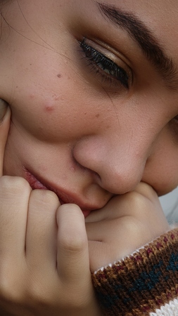 Girl And Depressionの写真素材