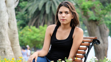 Worrisome Hispanic Femaleの写真素材