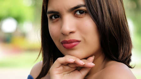 Beautiful Female Thinkingの写真素材