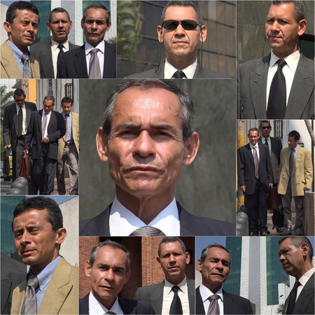 Older Business Man Collage.Jpgの写真素材