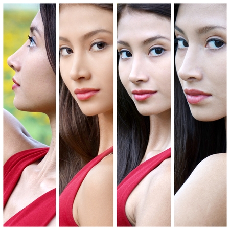 Pretty Face Of A Young Female Collage.Jpgの写真素材