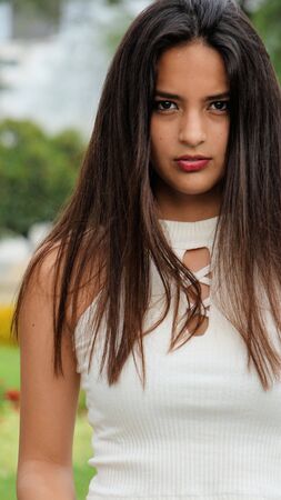 Unemotional Girlの写真素材