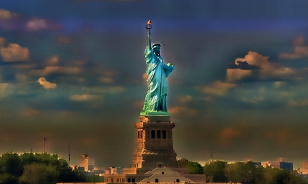 New York Statue Of Libertyの写真素材