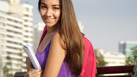 Pretty Teenager Studentの写真素材