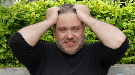 Stressful Overweight Person
