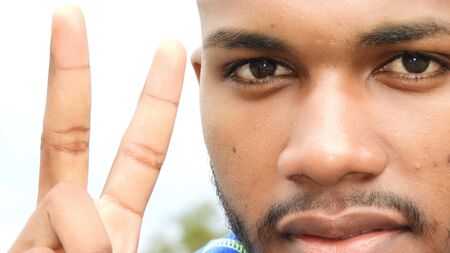 African Male Countingの写真素材