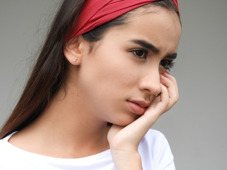 Teenager Female And Sadnessの写真素材