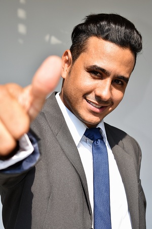 Business Man With Thumbs Upの写真素材