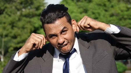 Business Man Making Funny Faces