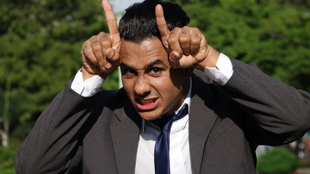 Sinister Minority Business Manの写真素材