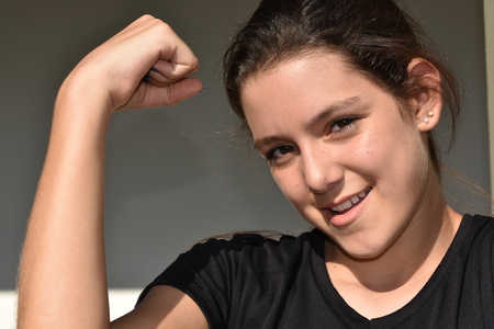 Muscular Girl Teenagerの写真素材