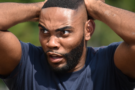 Bearded Male And Confusionの写真素材
