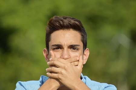 Male And Silenceの写真素材