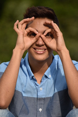 Unemotional Hispanic Boyの写真素材