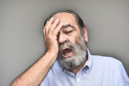 Tired Male Grampaの写真素材