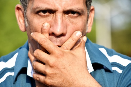 Silent Handsome Personの写真素材