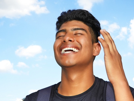 Young Teenager And Laughter