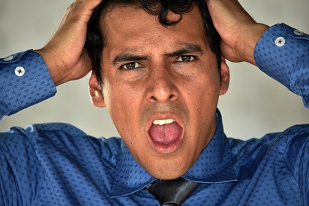 Surprised Diverse Personの写真素材