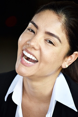 Young Colombian Business Woman Laughingの写真素材