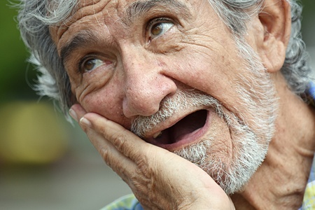 Tired Senior Colombian Person