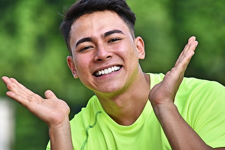 Happy Athletic Manの写真素材