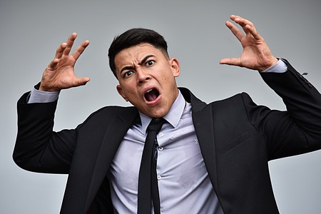 Intimidating Intelligent Business Man