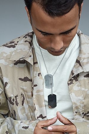 Male Soldier And Sadness
