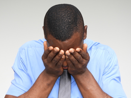 Unhappy Minority Business Manの写真素材