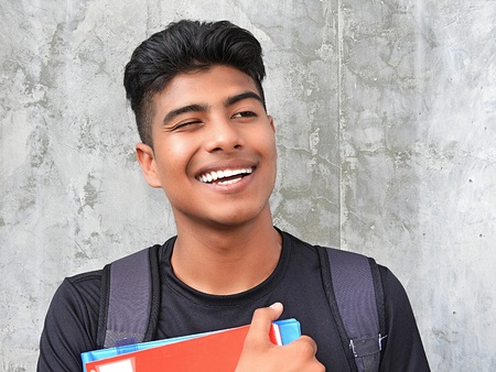 Happy Male Student