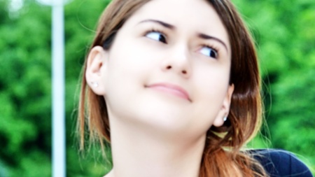 Youthful Girl Wonderingの写真素材