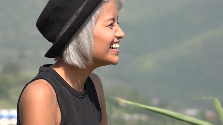 Smiling Young Womanの写真素材